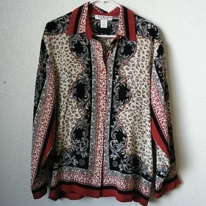 Vintage silk JUAN SILK size large